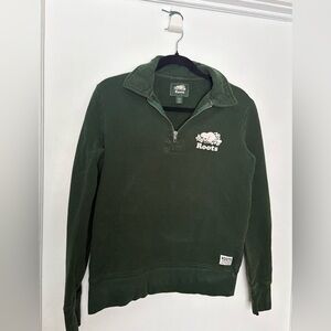 Roots Forest Green Zip-Up Sweater